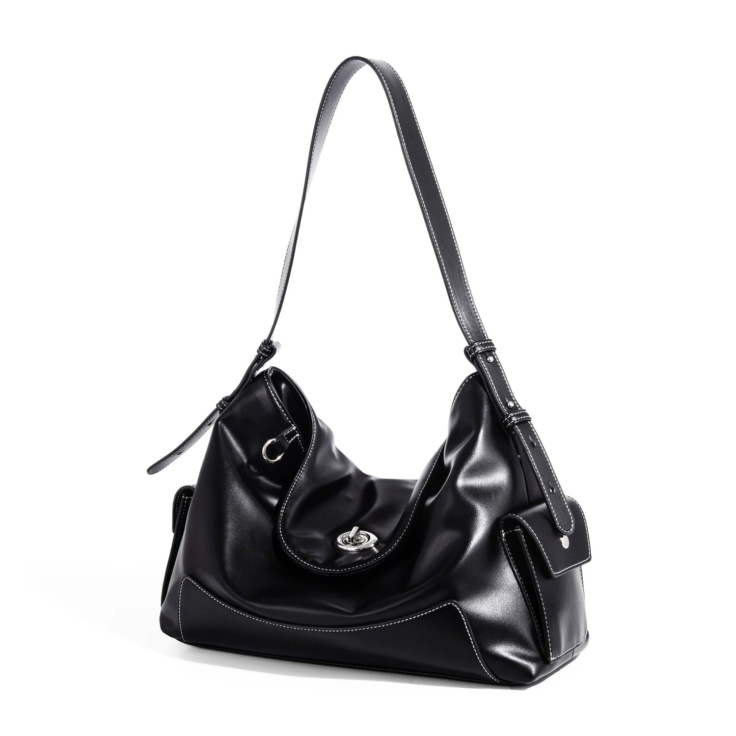 Oil-Wax Leather Hobo Bag Shoulder Bag Trove & Tone