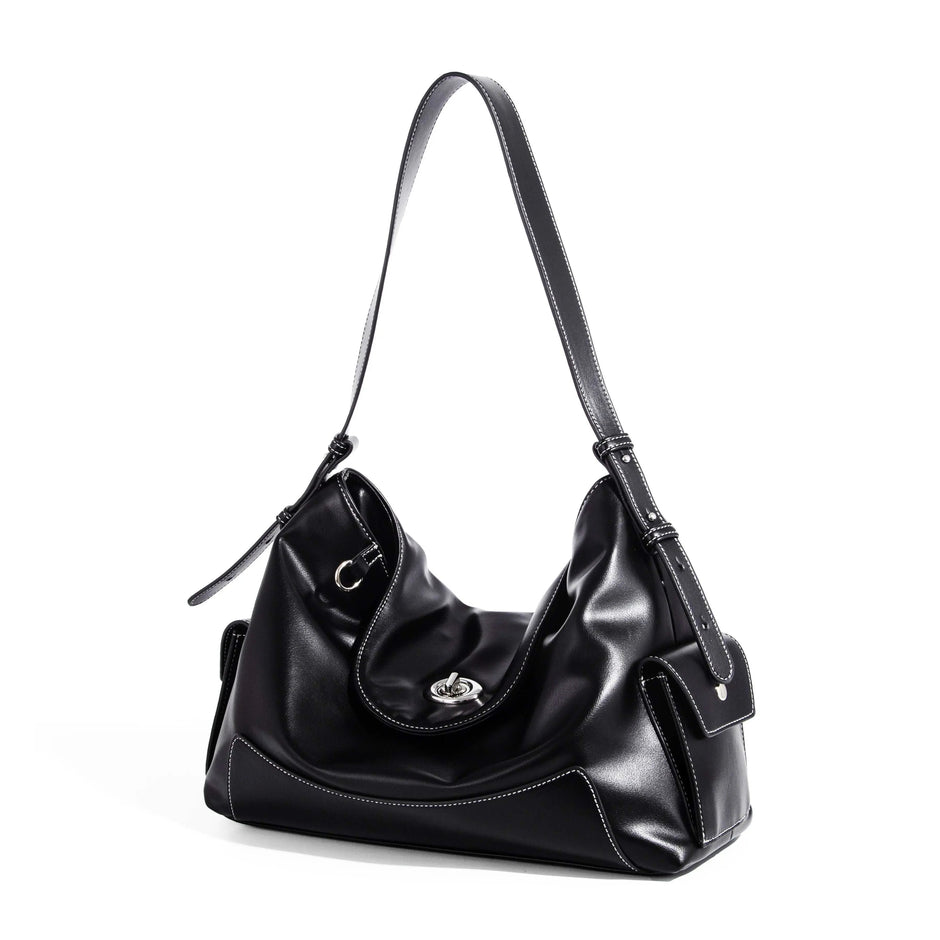Oil-Wax Leather Hobo Bag Shoulder Bag Trove & Tone