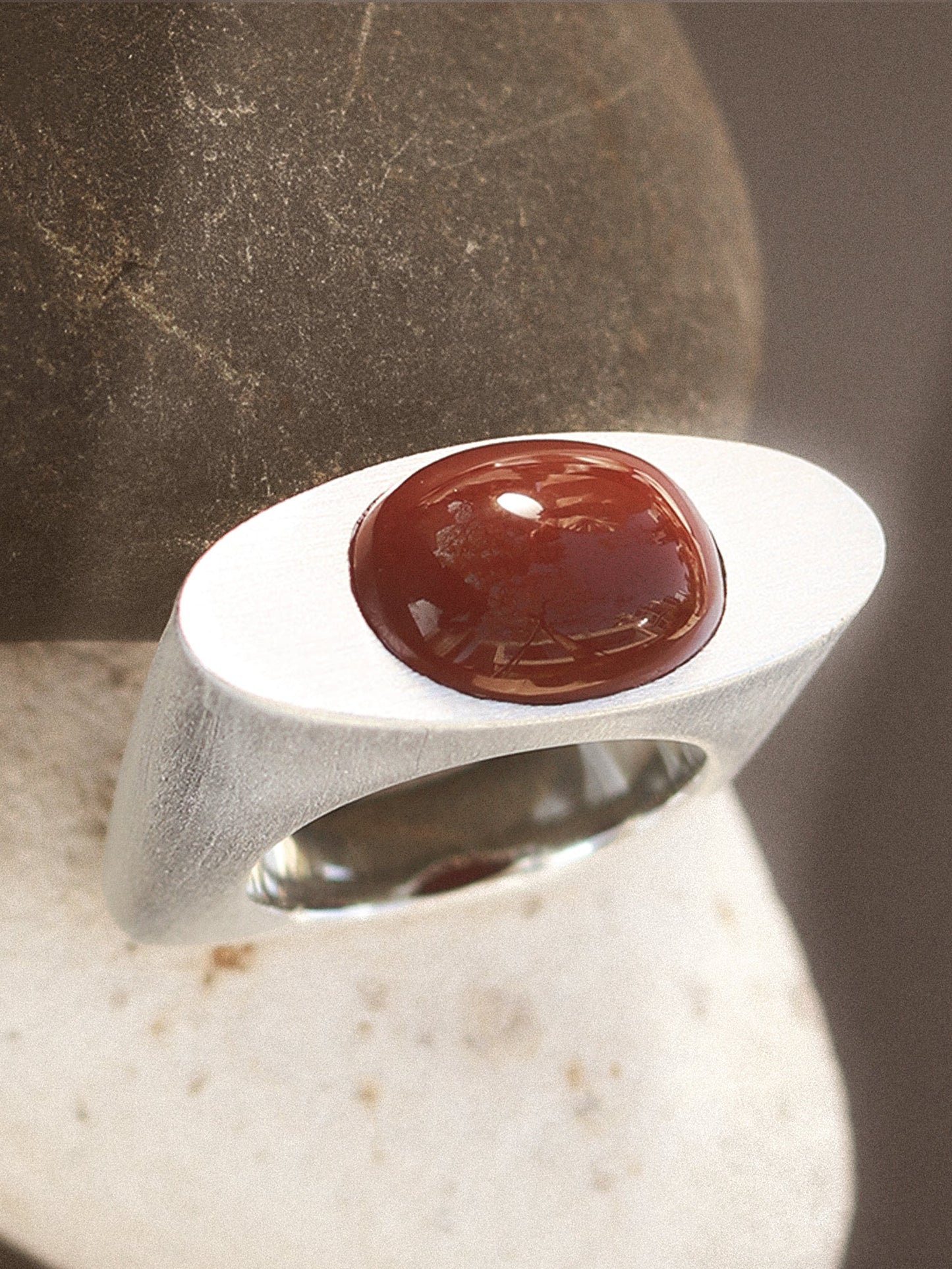 ON IISLAND OVAL OBSIDIAN PENDANT RING(副本) | TROVE & TONE