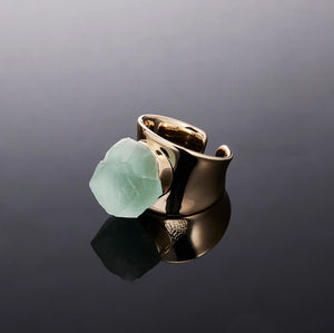 700QiBai MONOLITH WIDE BAND CRYSTAL RING | TROVE & TONE