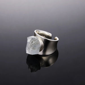 700QiBai MONOLITH WIDE BAND CRYSTAL RING | TROVE & TONE