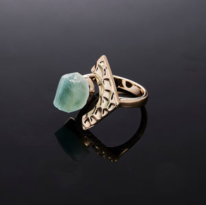 700QiBai TECTONIC BLOOM LATTICE CRYSTAL RING | TROVE & TONE