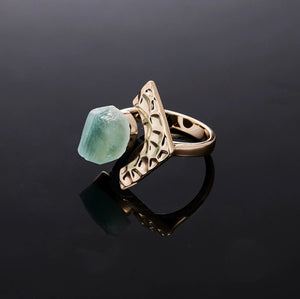 700QiBai TECTONIC BLOOM LATTICE CRYSTAL RING | TROVE & TONE