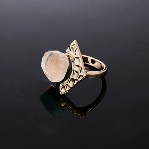 700QiBai TECTONIC BLOOM LATTICE CRYSTAL RING | TROVE & TONE