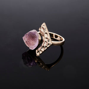 700QiBai TECTONIC BLOOM LATTICE CRYSTAL RING | TROVE & TONE