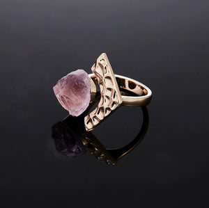 700QiBai TECTONIC BLOOM LATTICE CRYSTAL RING | TROVE & TONE