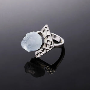 700QiBai TECTONIC BLOOM LATTICE CRYSTAL RING | TROVE & TONE