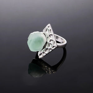 700QiBai TECTONIC BLOOM LATTICE CRYSTAL RING | TROVE & TONE