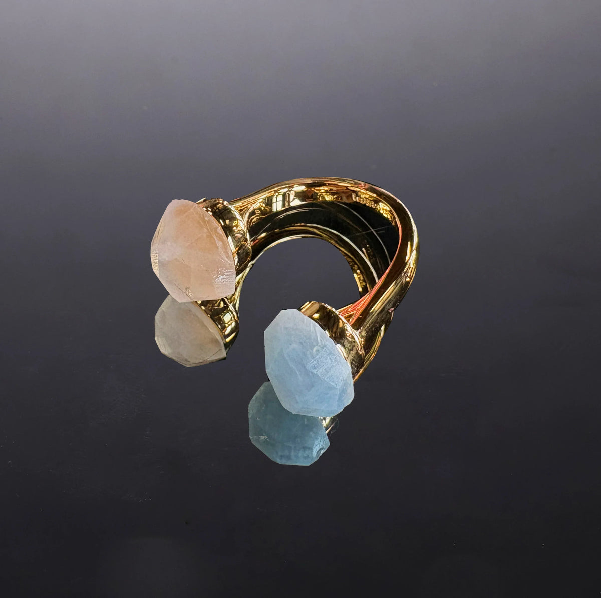 700QiBai DUAL CORE TWIN CRYSTAL RING | TROVE & TONE