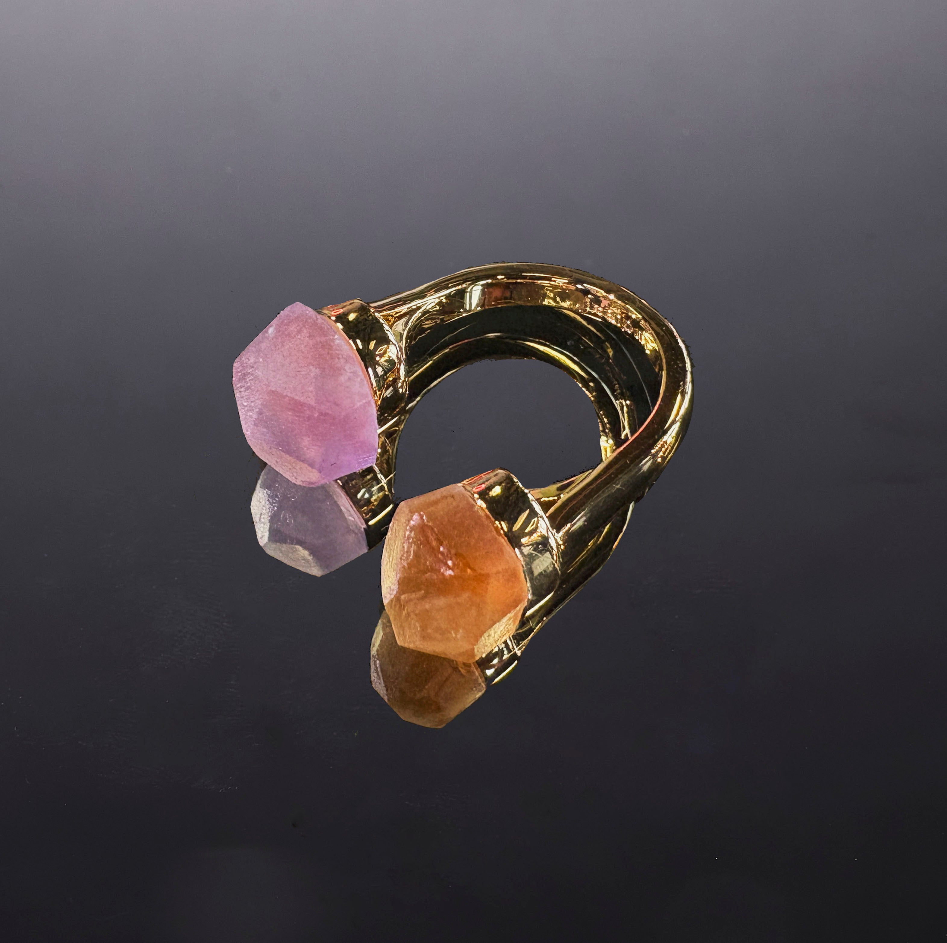 700QiBai DUAL CORE TWIN CRYSTAL RING | TROVE & TONE
