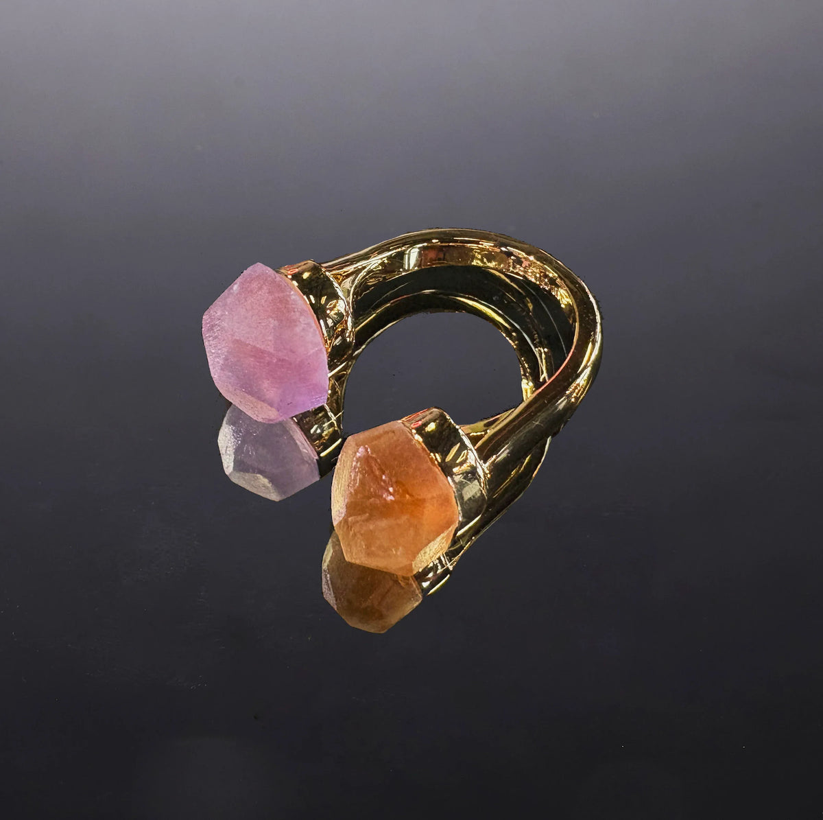 700QiBai DUAL CORE TWIN CRYSTAL RING | TROVE & TONE