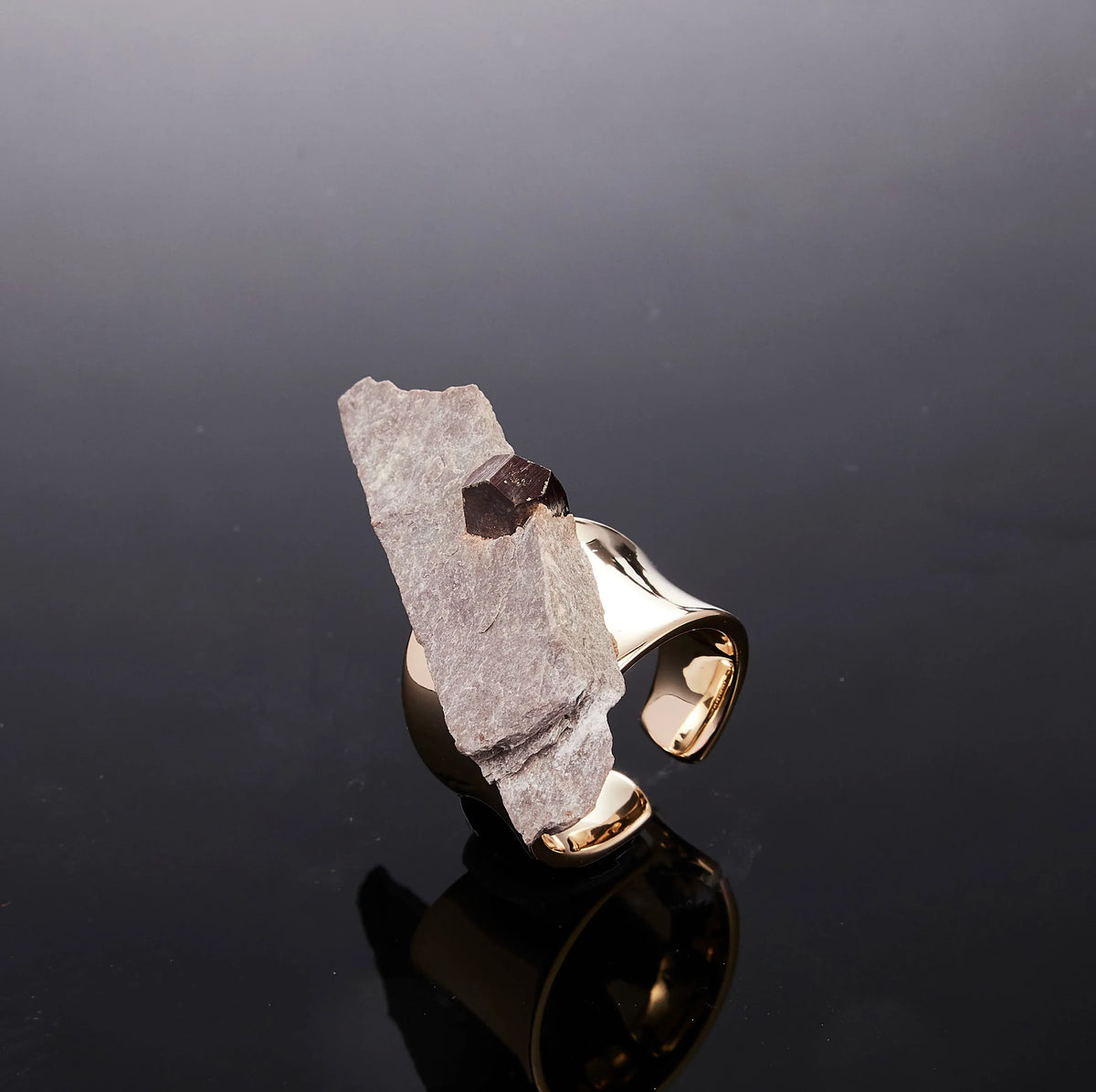 700QiBai PYRITE RAW CRYSTAL RING | TROVE & TONE