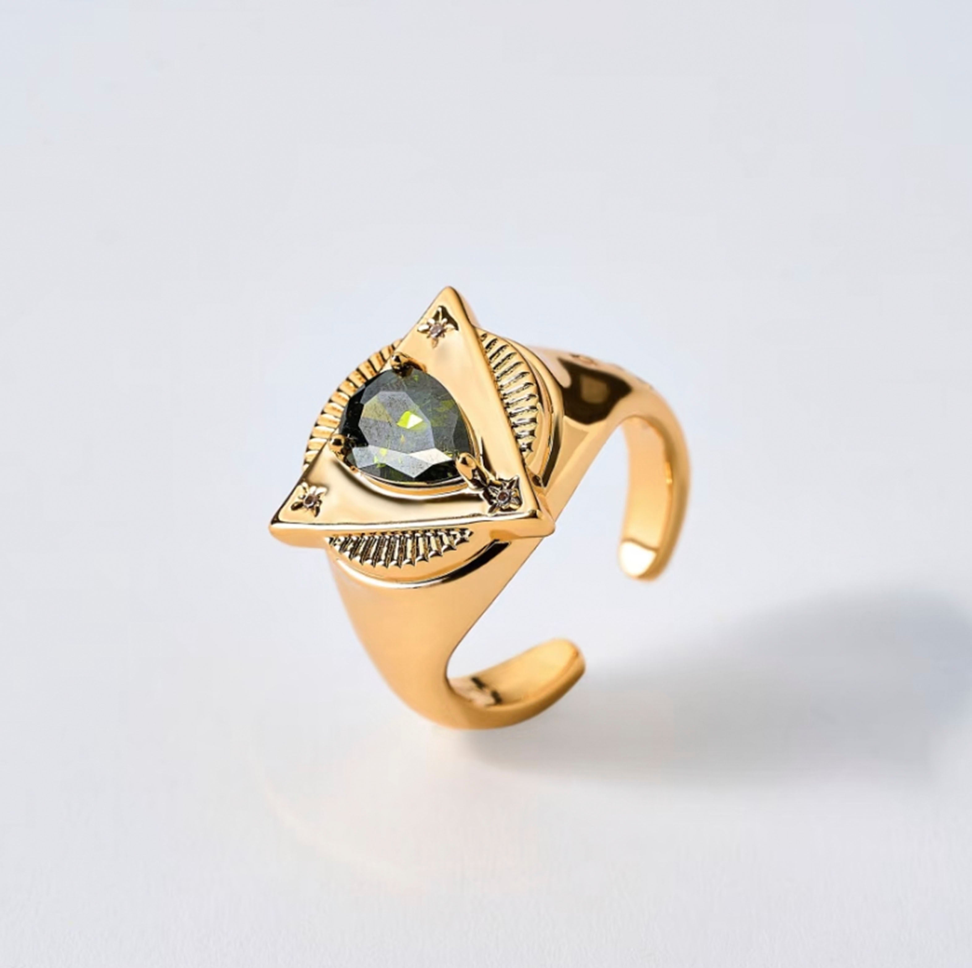 700QiBai LEO ZODIAC BIRTHSTONE RING | TROVE & TONE