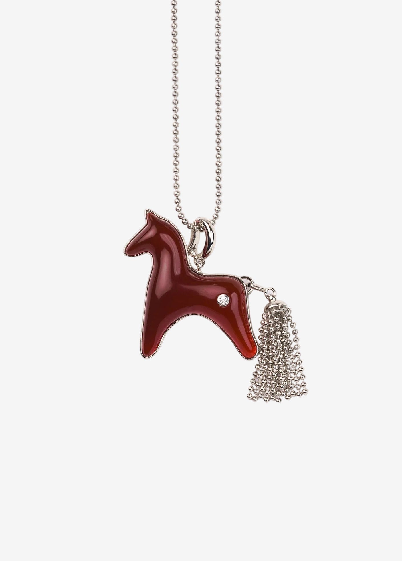 AESTH & UTIL RED AGATE DIVINE HORSE LONG NECKLACE | TROVE & TONE