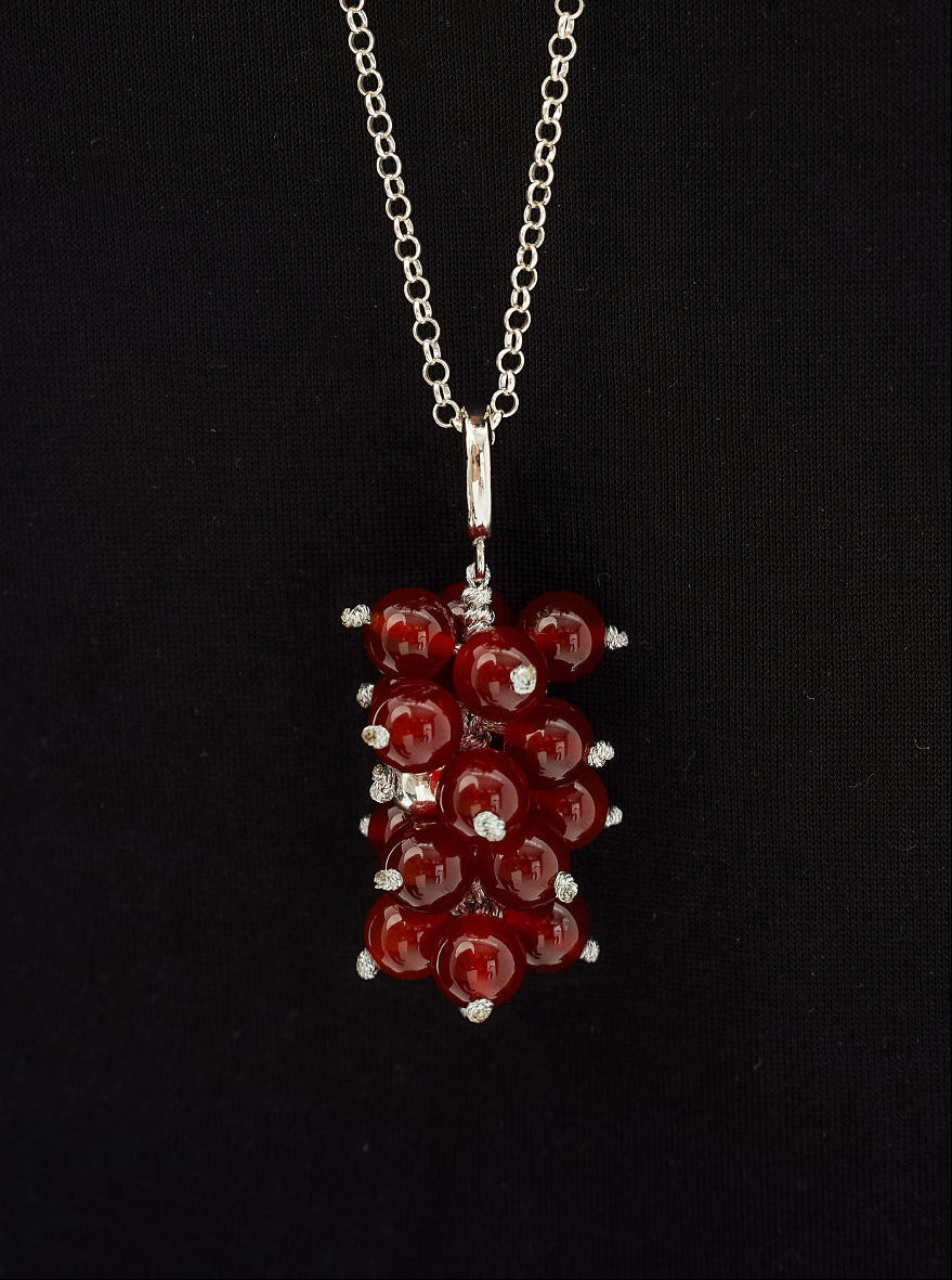 AESTH & UTIL RED AGATE GRAPE MULTIWAY BAG CHARM | TROVE & TONE