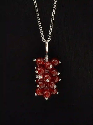 AESTH & UTIL RED AGATE GRAPE MULTIWAY BAG CHARM | TROVE & TONE
