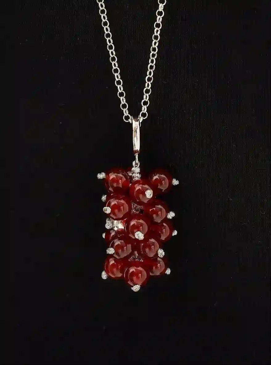 AESTH & UTIL RED AGATE GRAPE MULTIWAY BAG CHARM | TROVE & TONE