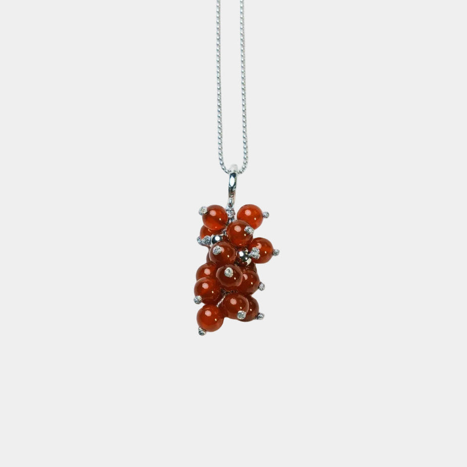 AESTH & UTIL RED AGATE GRAPE MULTIWAY BAG CHARM | TROVE & TONE