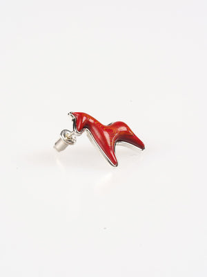 AESTH & UTIL RED LACQUER DOUBLE PONY STUD EARRINGS | TROVE & TONE