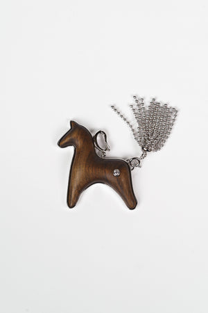AESTH & UTIL SANDALWOOD DIVINE HORSE LONG NECKLACE | TROVE & TONE