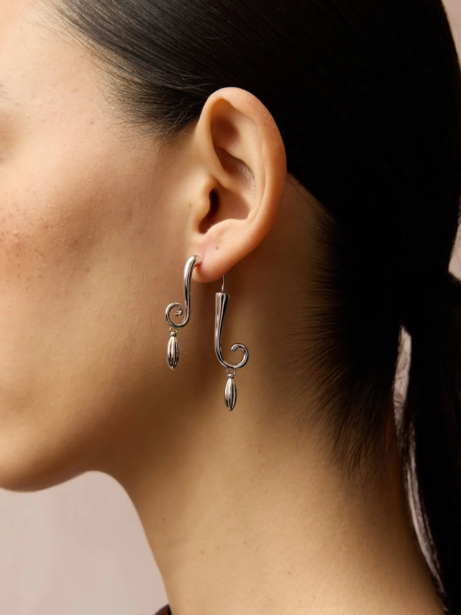 WANYEE CRAFT SCROLL PATTERN DROP EARRINGS | TROVE & TONE