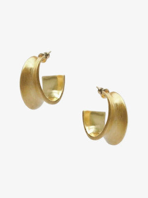 Limb SCULPTURAL WIDE C-HOOP STUD EARRINGS | TROVE & TONE
