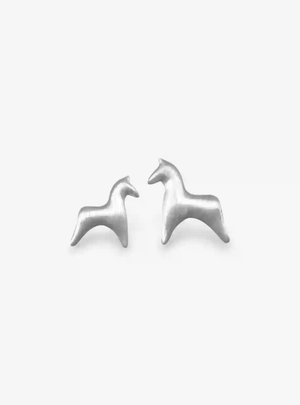 Aesth & Util SILVER DOUBLE PONY STUD EARRINGS | TROVE & TONE