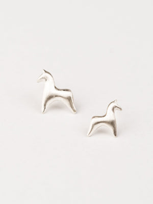 AESTH & UTIL SILVER DOUBLE PONY STUD EARRINGS | TROVE & TONE