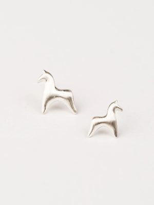 AESTH & UTIL SILVER DOUBLE PONY STUD EARRINGS | TROVE & TONE