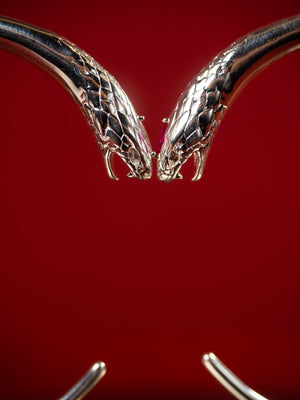 AESTH & UTIL SNAKE STERLING SILVER CUFF BRACELET | TROVE & TONE