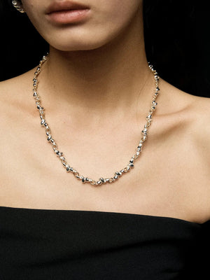 Limb TWO-TONE RIBBON CHAIN NECKLACE | TROVE & TONE