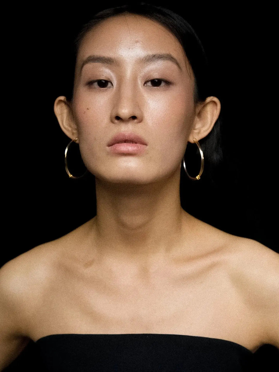 Limb TWO-TONE STRING HOOP EARRINGS | TROVE & TONE