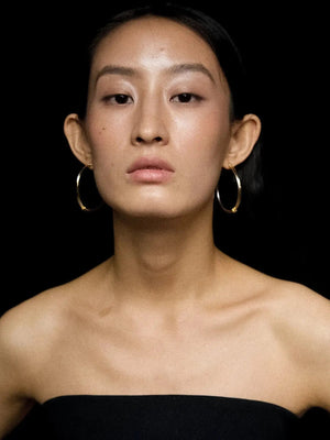 Limb TWO-TONE STRING HOOP EARRINGS | TROVE & TONE