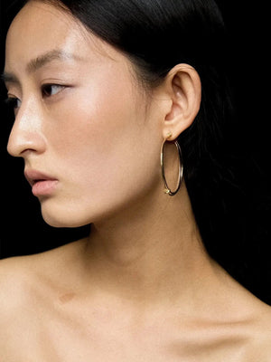 Limb TWO-TONE STRING HOOP EARRINGS | TROVE & TONE