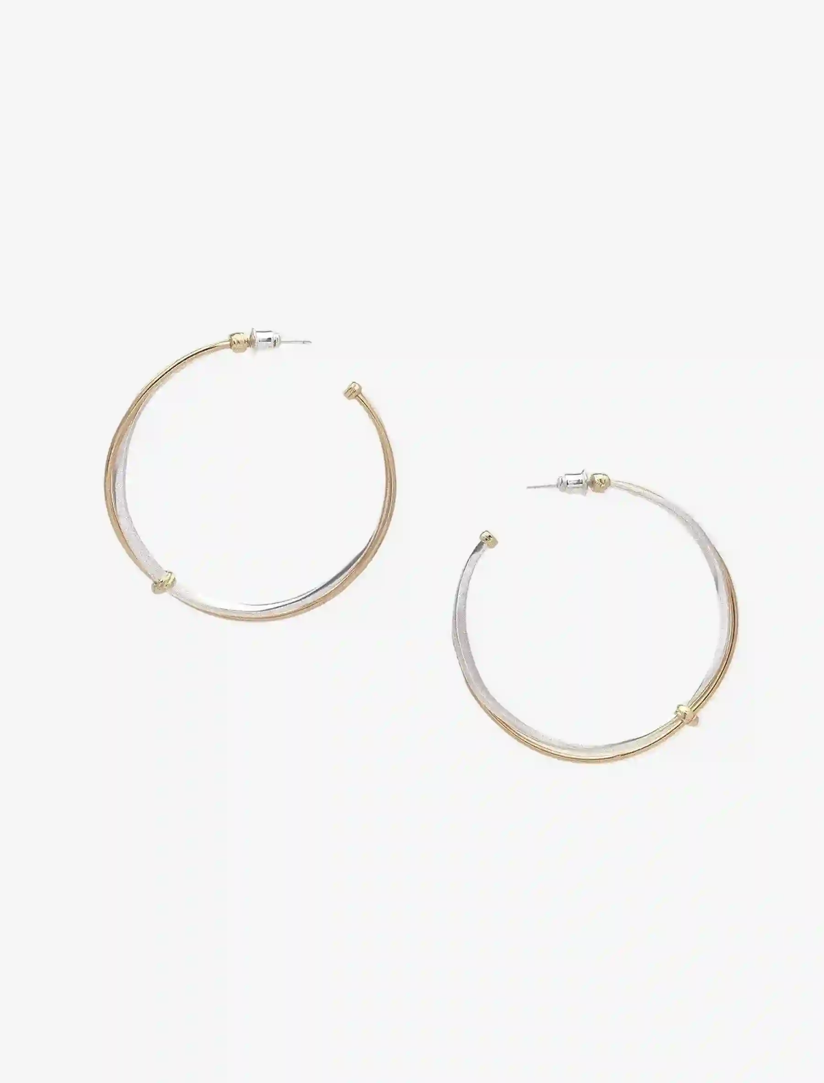 Limb TWO-TONE STRING HOOP EARRINGS | TROVE & TONE
