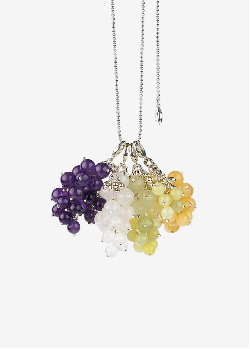 AESTH & UTIL WHITE CHALCEDONY GRAPE PENDANT NECKLACE | TROVE & TONE