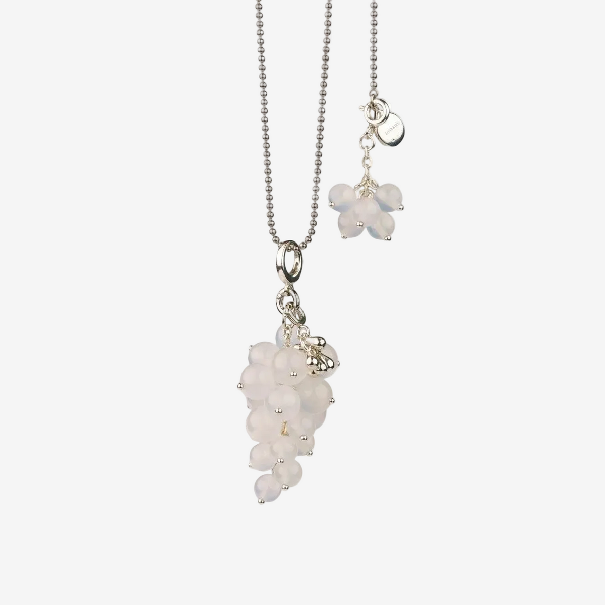 AESTH & UTIL WHITE CHALCEDONY GRAPE PENDANT NECKLACE | TROVE & TONE