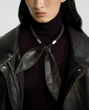 Limb WOVEN LAMBSKIN SCARF NECKLACE | TROVE & TONE