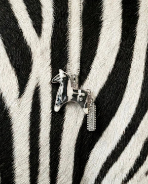 AESTH & UTIL ZEBRA STONE DIVINE HORSE LONG NECKLACE | TROVE & TONE