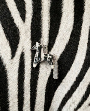 AESTH & UTIL ZEBRA STONE DIVINE HORSE LONG NECKLACE | TROVE & TONE