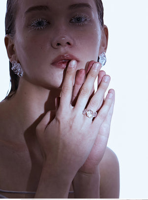 FOSSILIZED DIAMOND SHORT RING