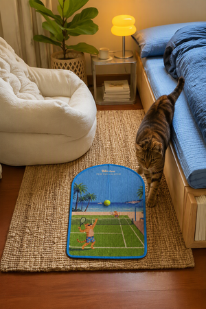 TENNIS BALL ARCHED CAT SCRATCHING MAT