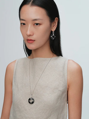 NORTH STAR ROUND MULTI-WEAR NECKLACE & EARRINGS SET