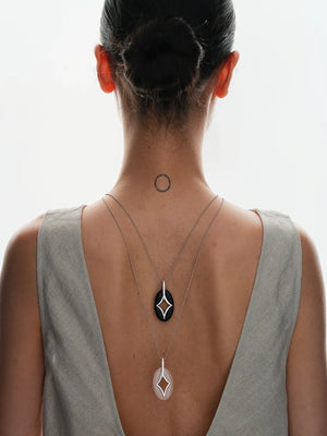 NORTH STAR OVAL MULTI-WEAR NECKLACE & EARRINGS SET