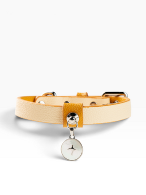 MOP CHARM LEATHER DOG COLLAR