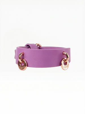 LAVANDER GLOW LEATHER PET COLLAR