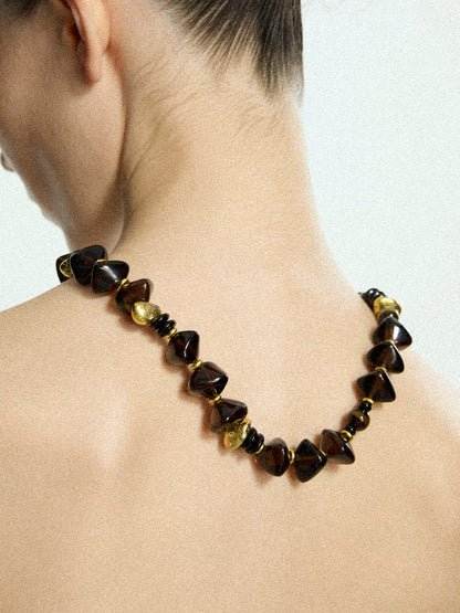 MODERN GEOMETRIC BEAD NECKLACE Necklace TROVE & TONE