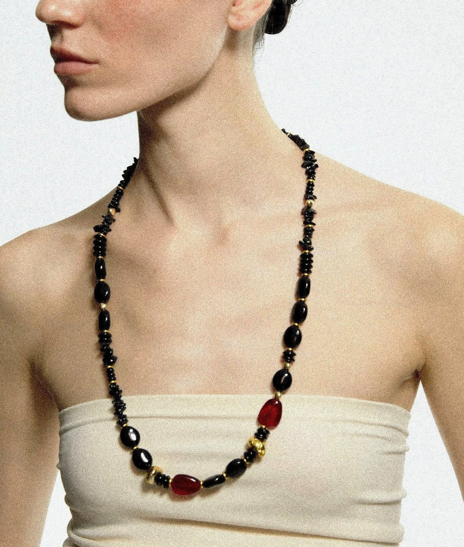 Limb IRREGULAR MIXED BEADED NECKLACE  |  TROVE & TONE