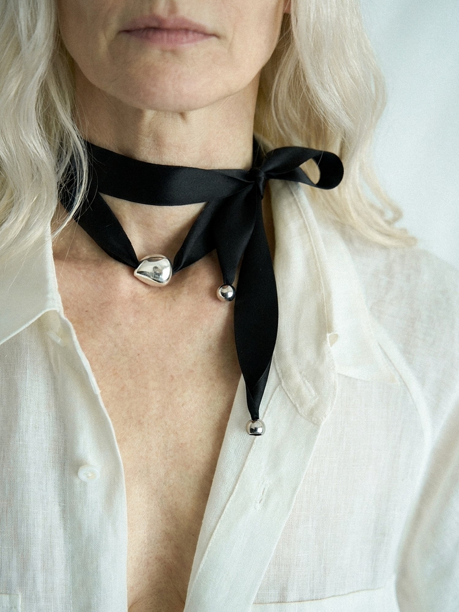 Limb SATIN TIE SILK NECKLACE  |  TROVE & TONE