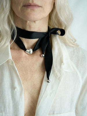 Limb SATIN TIE SILK NECKLACE  |  TROVE & TONE